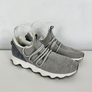 Sorel Kinetic Winter Gray Knit Sneakers